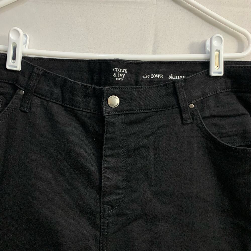 Crown & Ivy Curvy Black Women’s Skinny Jeans Plus Size 20WR - Picture 4 of 6